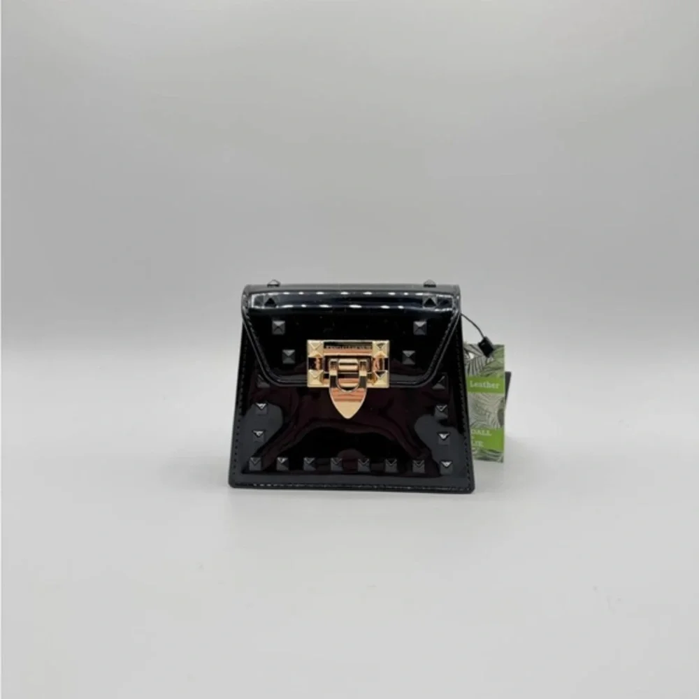 Elegant Black Studded Miniature Handbag